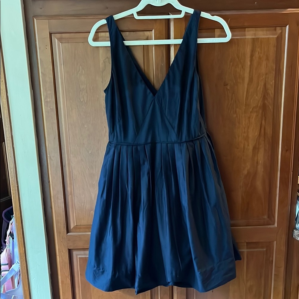 JCREW Classic Navy V-Neck  Dress